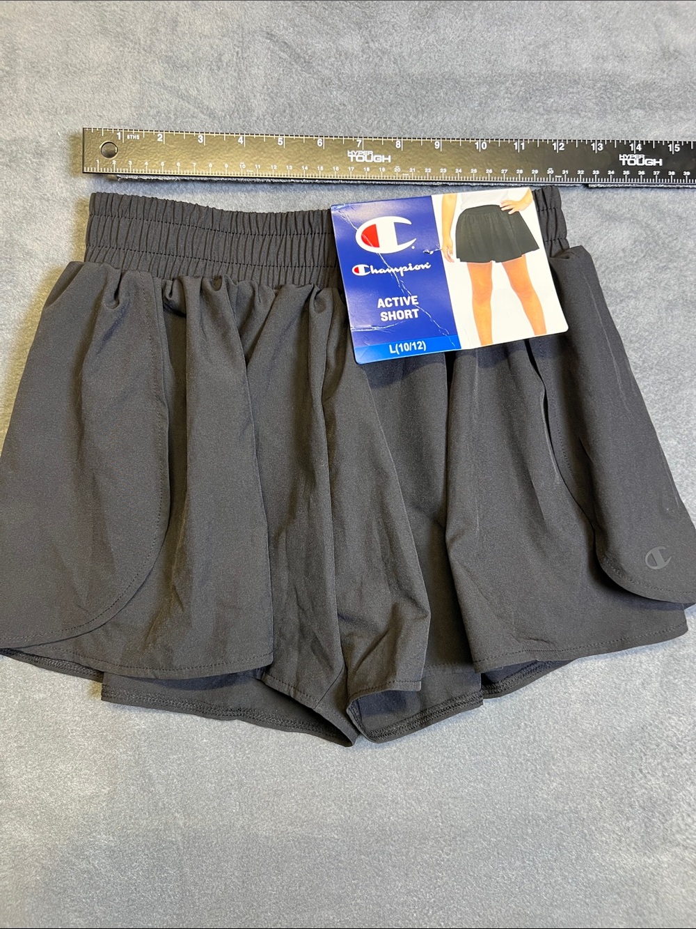 Champion Black Women's Active Shorts with Elastic Waist